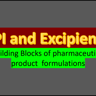 API and excipients