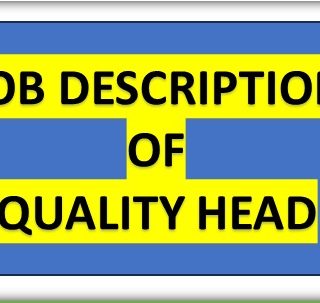 Job description of Quality Head